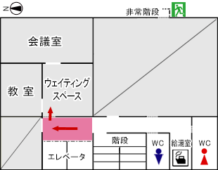 ６Ｆエレベータ前